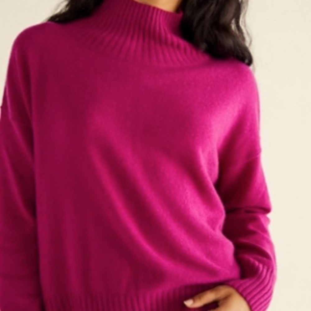 Free People Poppy Cashmere Turtleneck by Free People, Purple Dream small